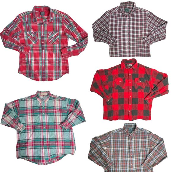 Woolrich Other - Lot of 5 Plaid Shirts Men's L/XL Plaid Button Down Shirts Woolrich J. Crew EUC